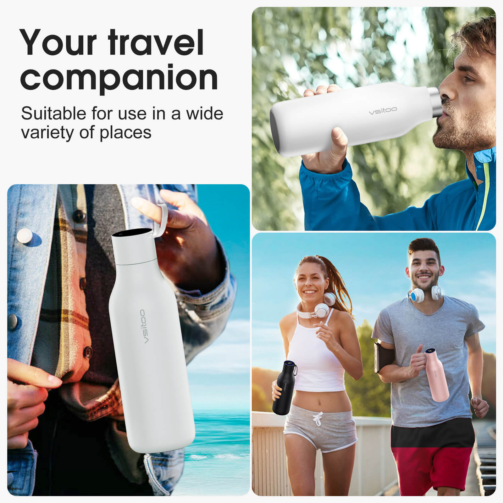 Large self cleaning water bottle S1 Max - product detail view 19