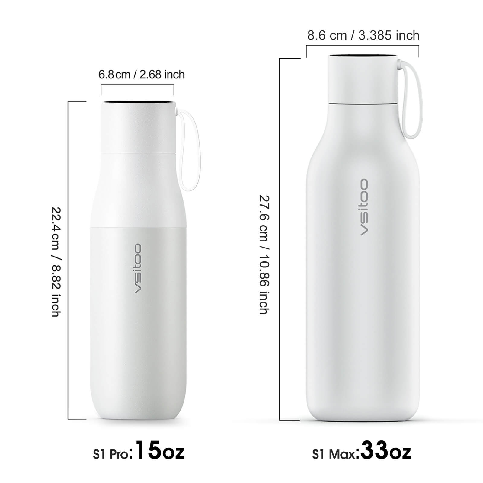 Large self cleaning water bottle S1 Max - product detail view 20