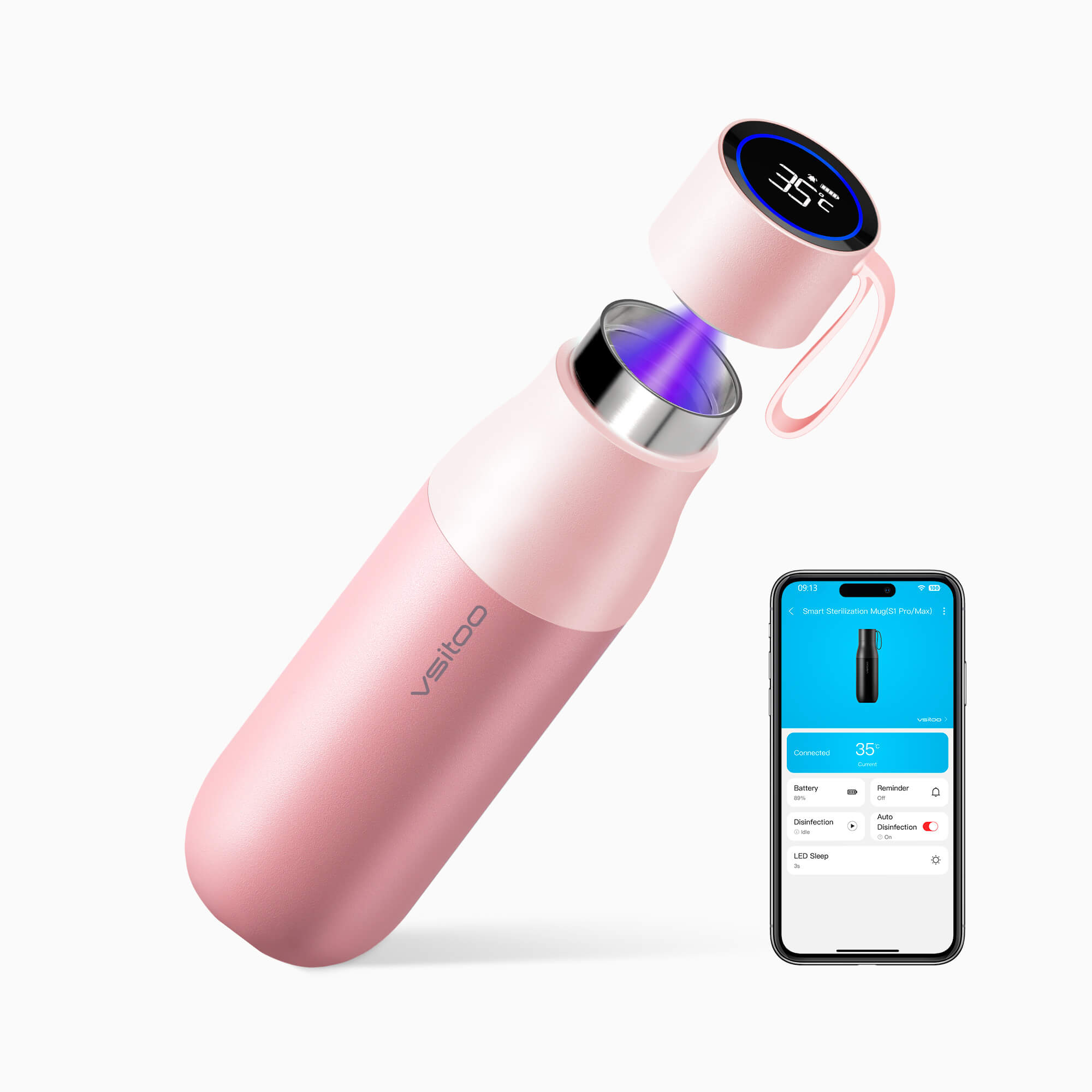 Self cleaning UV water bottle S1 Pro - product detail view 22