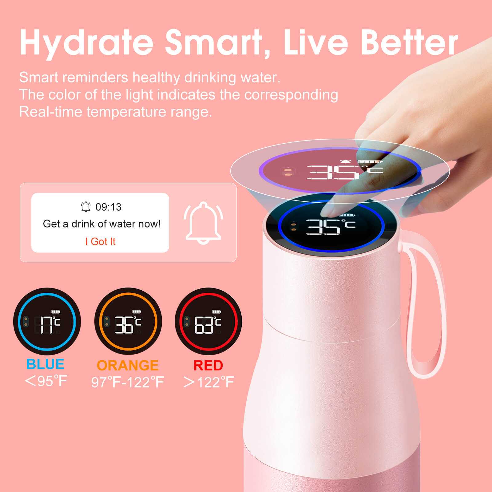 Self cleaning UV water bottle S1 Pro - product detail view 25