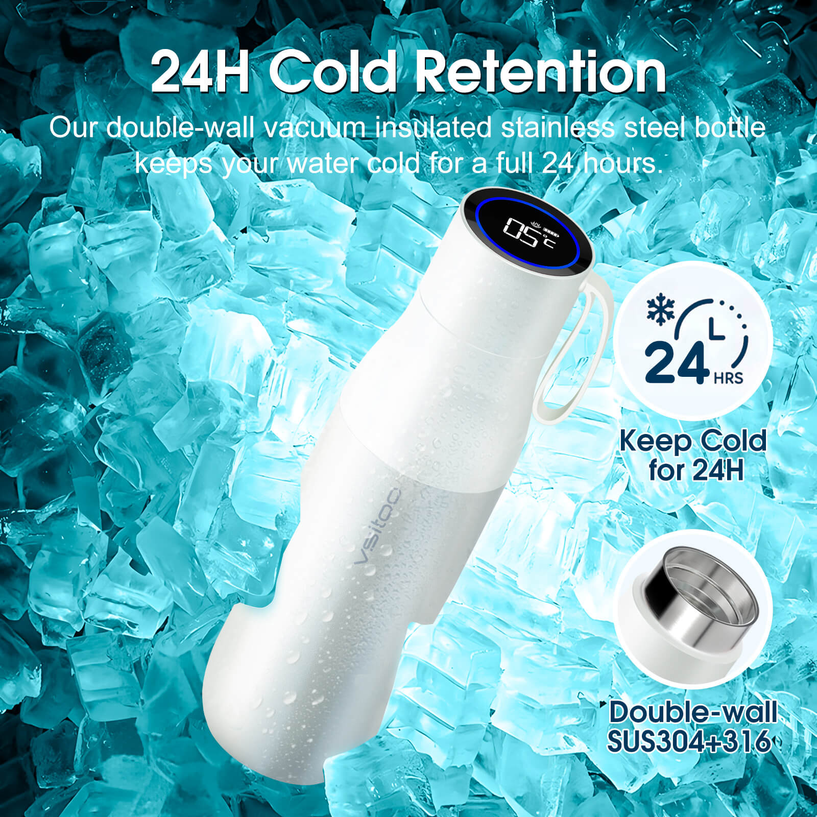 Self cleaning UV water bottle S1 Pro - product detail view 8