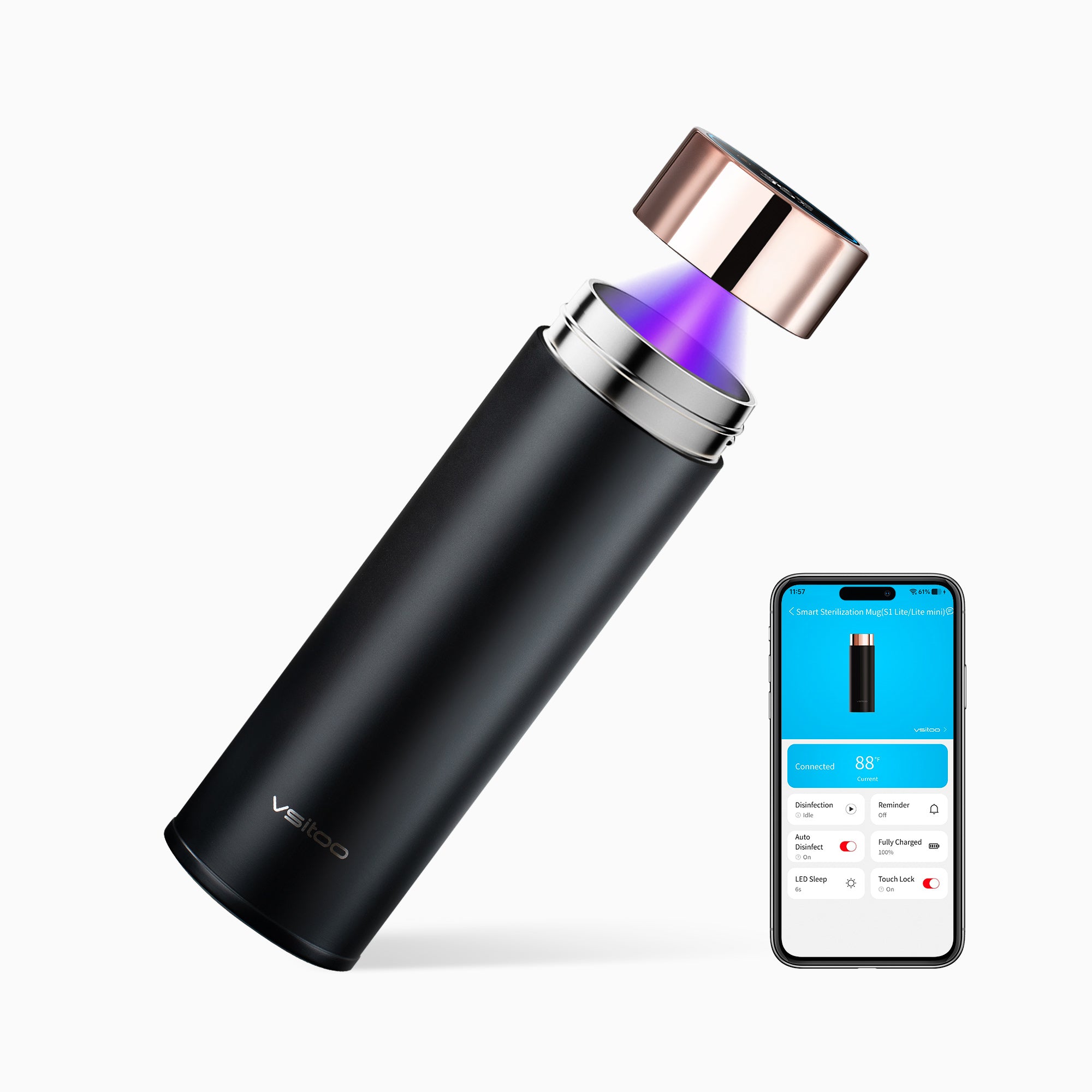 Portable self cleaning water bottle S1 Lite - product detail view 20