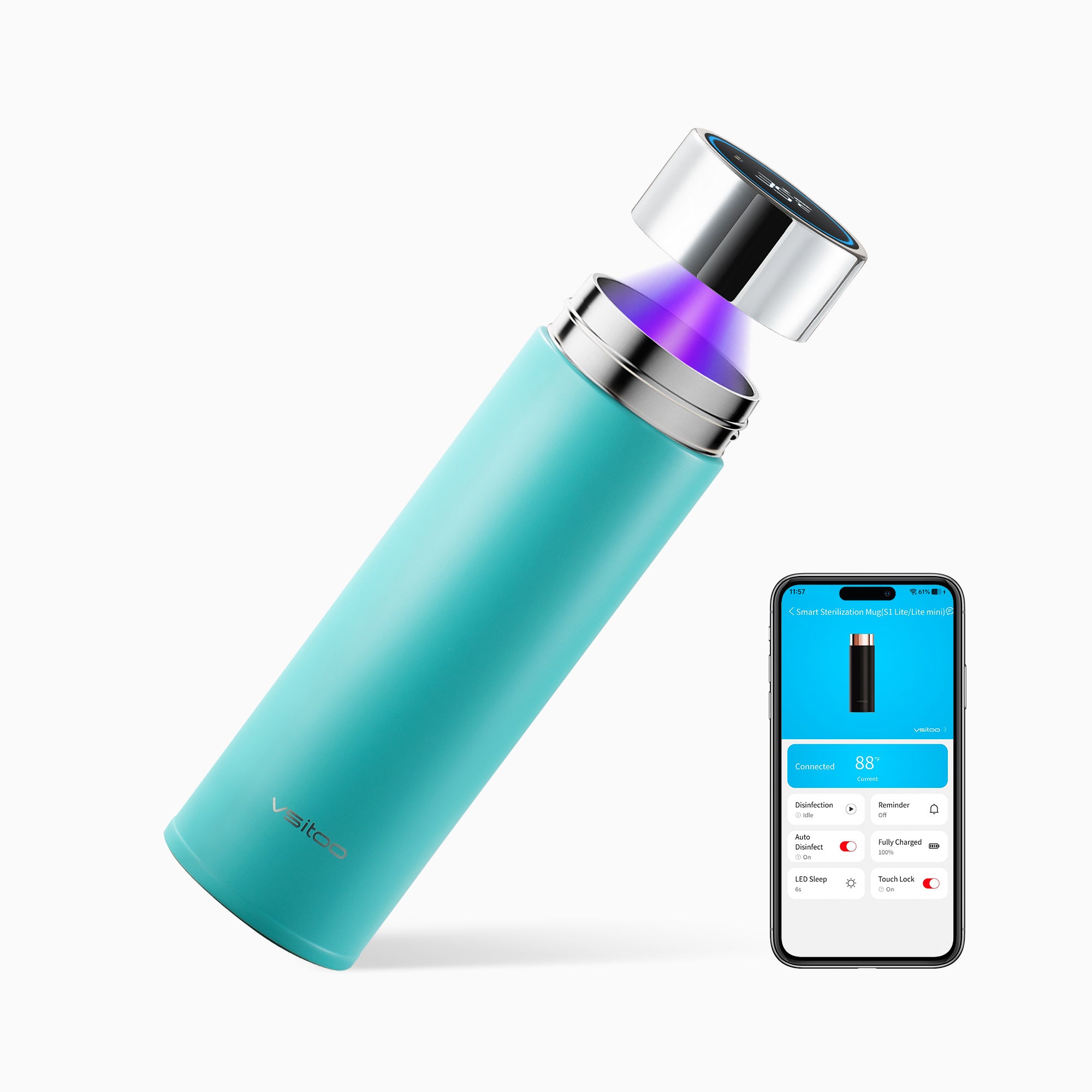 Portable self cleaning water bottle S1 Lite - product detail view 30