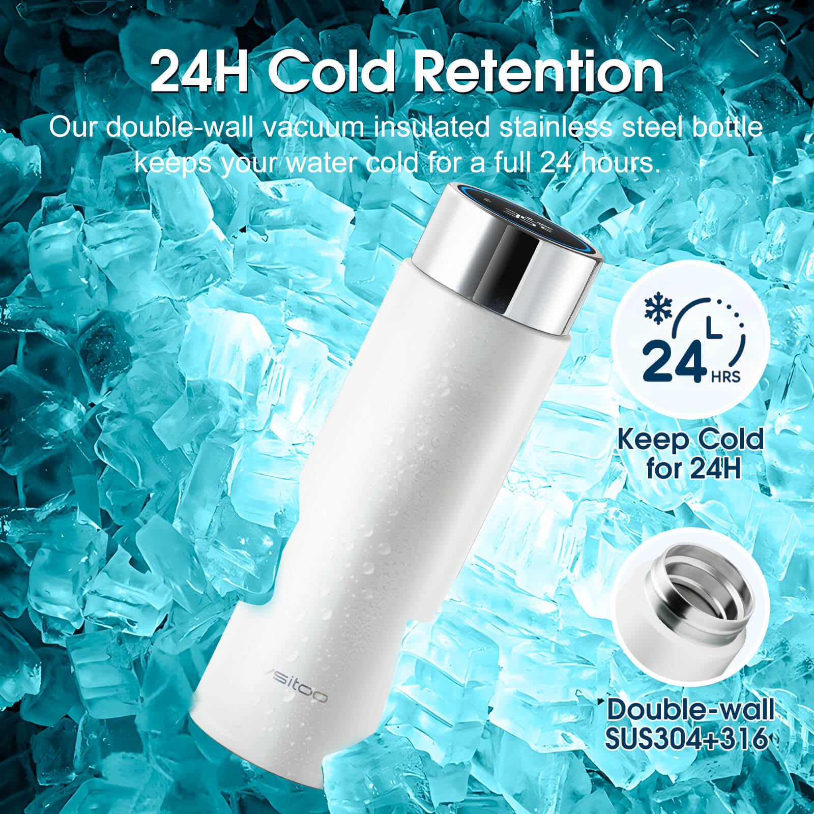Portable self cleaning water bottle S1 Lite - product detail view 17