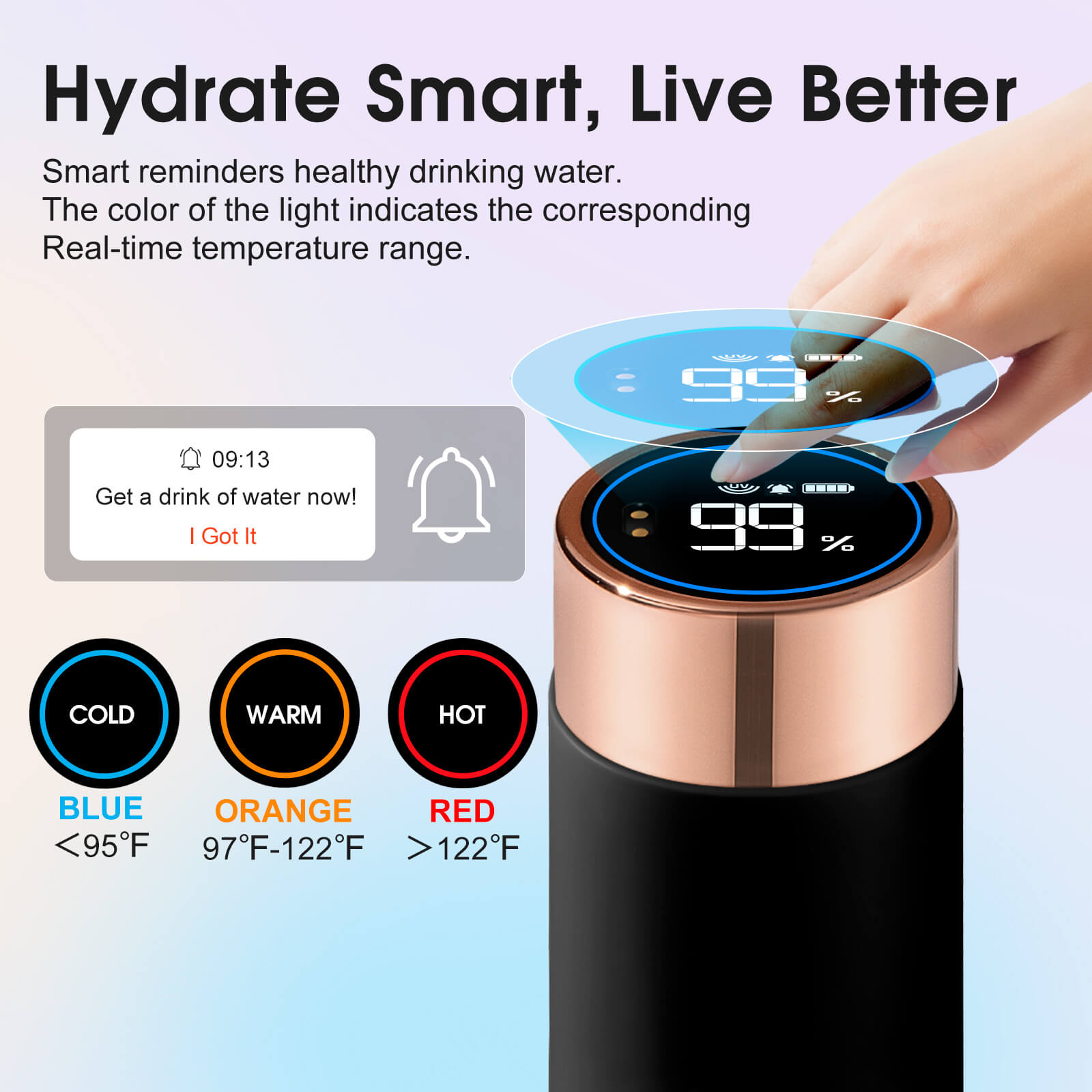 Compact self cleaning water bottle S1 Lite Mini - product detail view 15