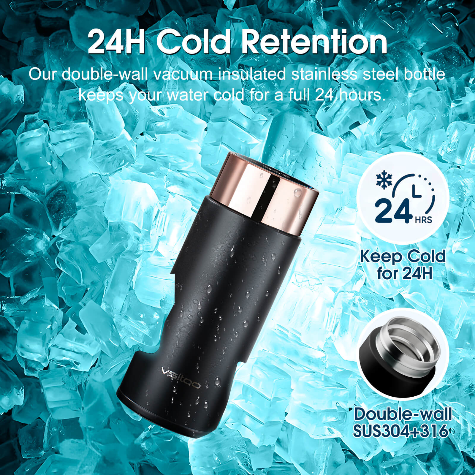 Compact self cleaning water bottle S1 Lite Mini - product detail view 18
