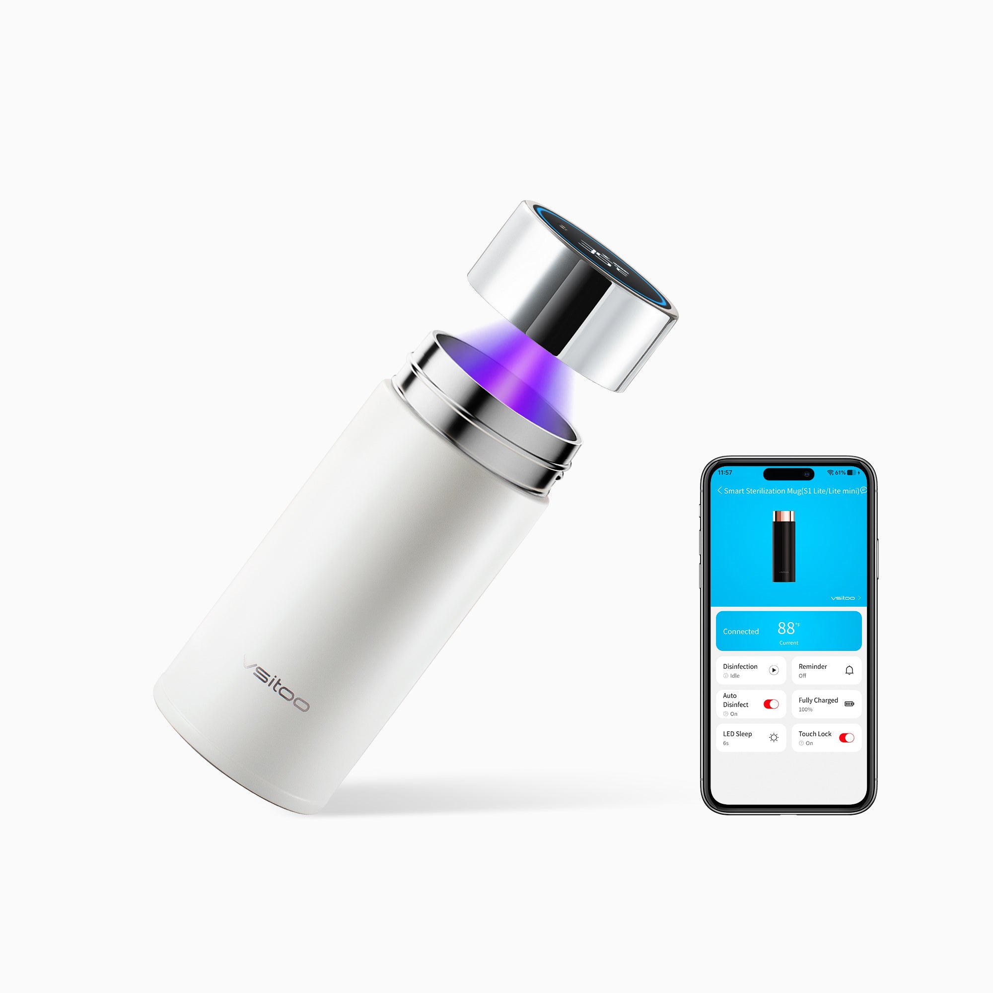 Compact self cleaning water bottle S1 Lite Mini - product detail view 32