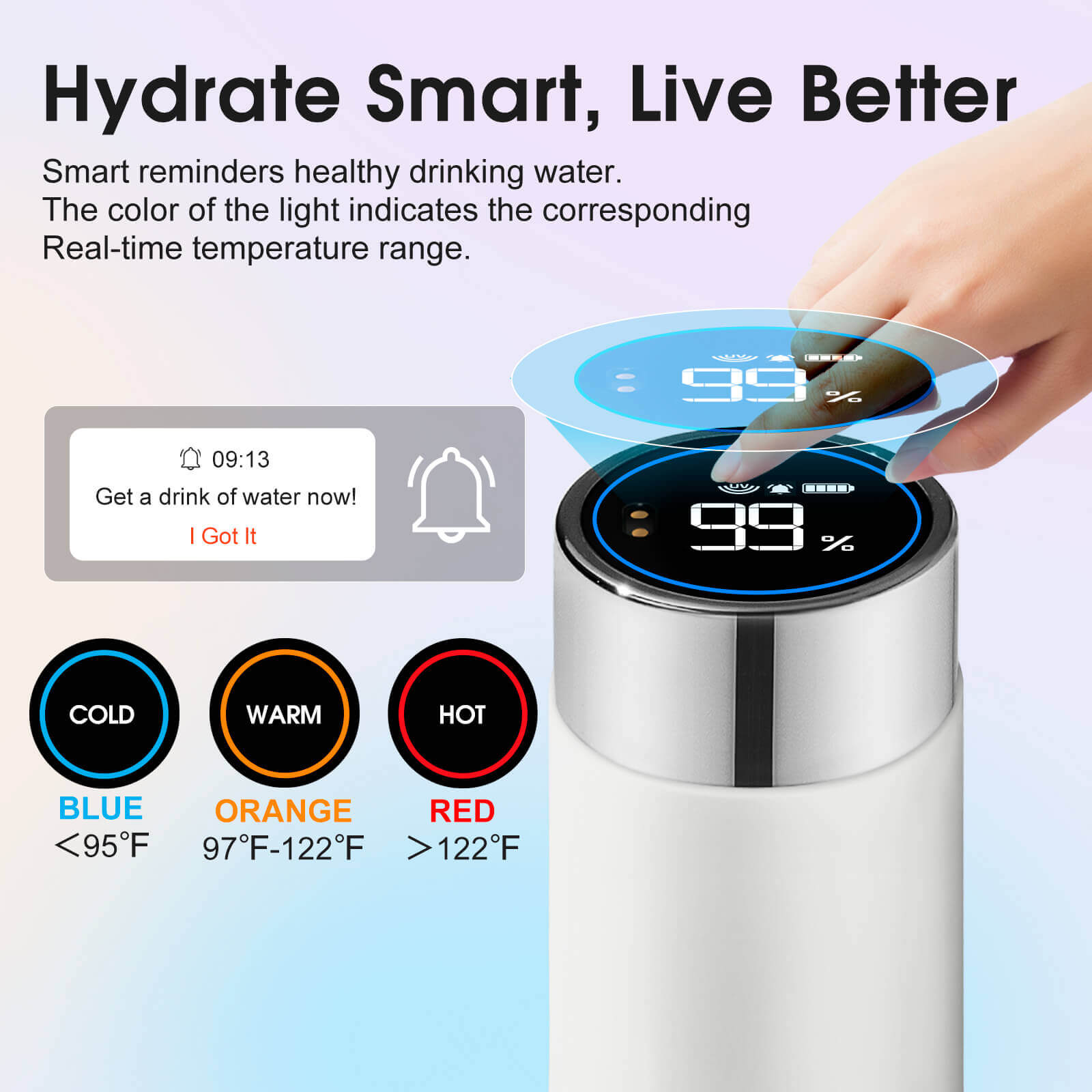 Compact self cleaning water bottle S1 Lite Mini - product detail view 35