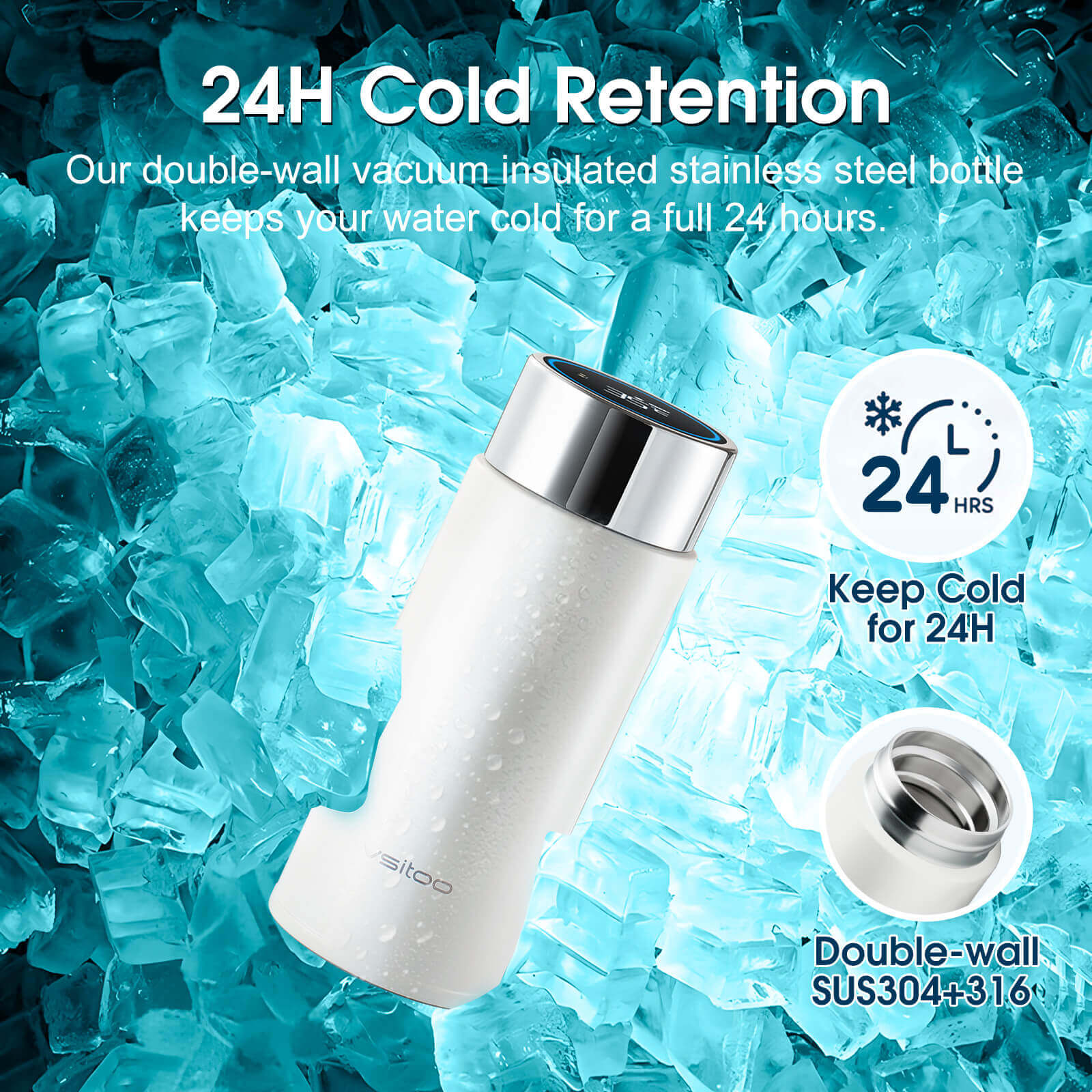 Compact self cleaning water bottle S1 Lite Mini - product detail view 38