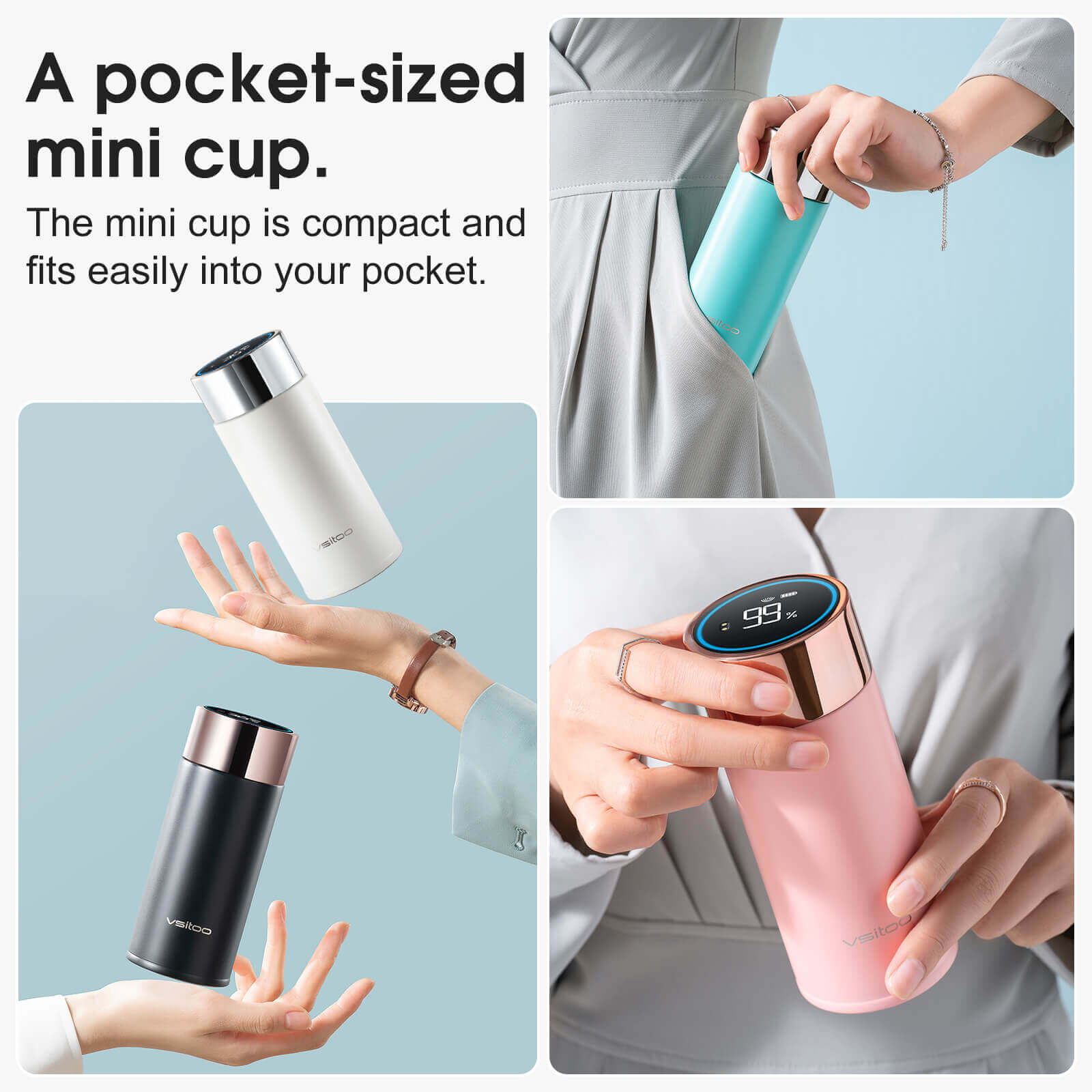 Compact self cleaning water bottle S1 Lite Mini - product detail view 39