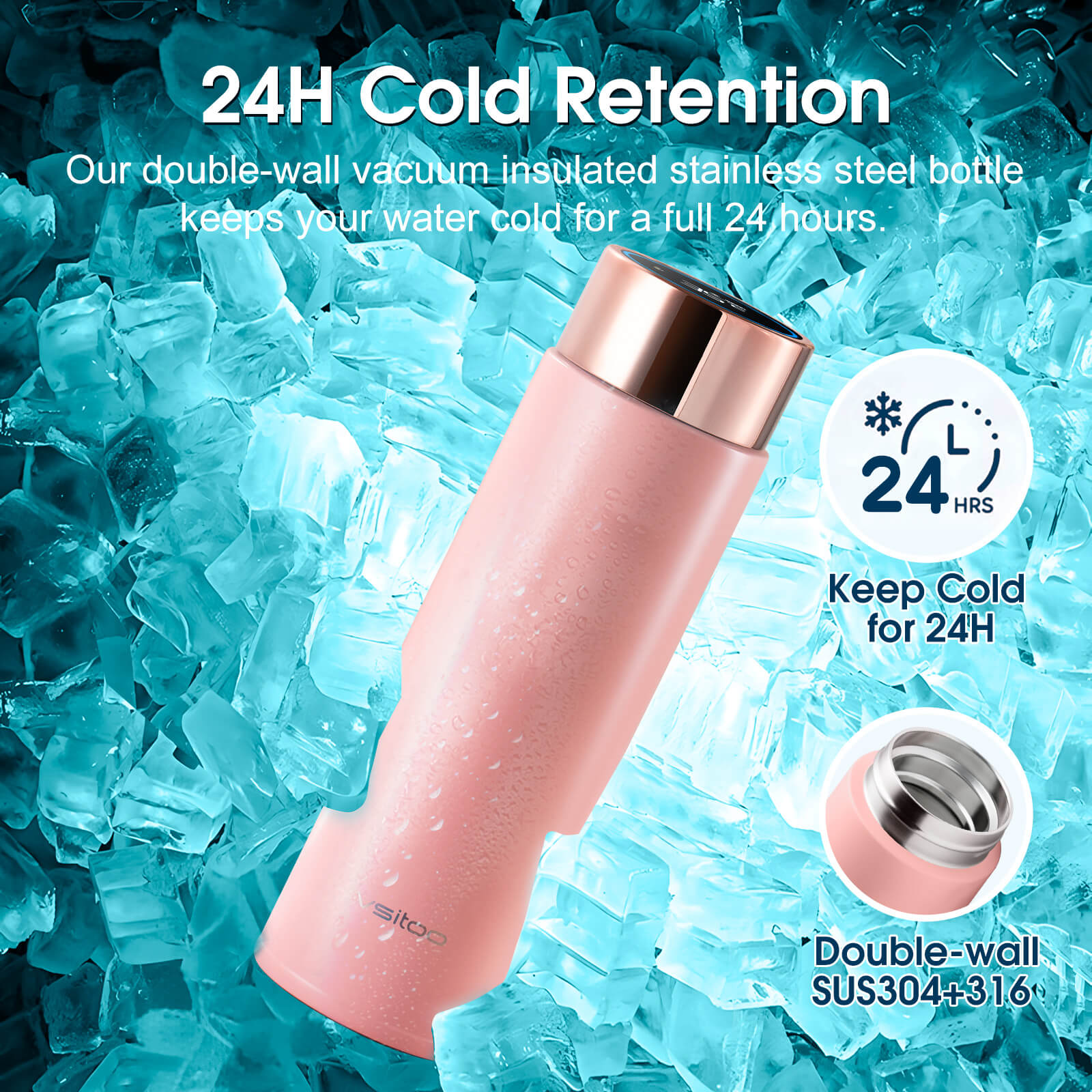 Portable self cleaning water bottle S1 Lite - product detail view 8